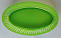 Ovalna košarica 29x18 cm, umetna masa, zelena