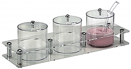Komplet treh posod iz akrila za marmelado, jogurt,..., premer 150 mm