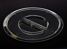 Okrogel pokrov 200 mm iz polikarbonata za posodo od sladoleda