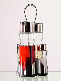 4 delni servirni set za olje, kis, poper in sol iz inoxa