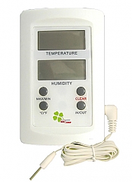 Termometer -higrometer z zvočnim signalom in sondo