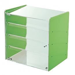 Vitrina za slaščice, zelene stranice