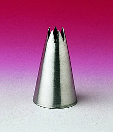 Nazobčan enodelni nastavek, inox, 5 mm