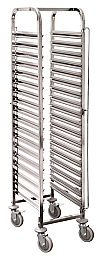 Inox voziček za 18 pekačev 60×40