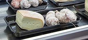 Pladenj iz metakrilata črn z visokim robom, 22x44 cm