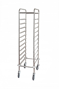 Voziček inox za 22 pladnjev Euronorm