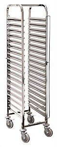 Inox voziček za 18 pekačev 60×40