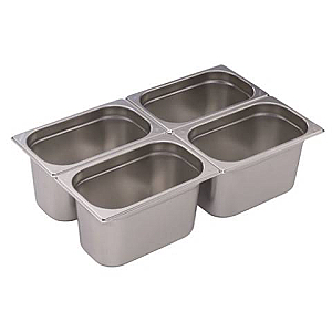 Inox posoda Gastronorm GN 1/4 višina 150 mm, AISI 304