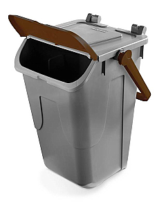 Koš za ločeno zbiranje odpadkov 35 l, rjav