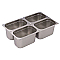 Inox posoda Gastronorm GN 1/4 višina 100 mm, AISI 304